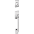 Schlage Century Double Cylinder Handleset with Orbit Interior Knob from the F-Series Polished Chrome