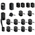 Schlage Camelot Complete House Door Hardware Package with Accent Interior Levers Keypad Keyless Entry Left Handed Exterior Front Door Handleset Aged Bronze