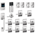 Schlage Century Complete House Door Hardware Package with Latitude Interior Levers and Connect Touchscreen Keyless Entry and Single Cylinder Exterior Front Door Handleset Bright Chrome
