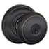 Schlage Andover Storeroom Door Knob Set with Decorative Andover Rose from the F-Series Aged Bronze
