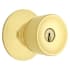Schlage Storeroom Bell Knobset with Easy Installation and Adjustable Backset Polished Brass