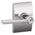 Schlage Latitude Single Cylinder Keyed Entry Storeroom Door Lever Set with Decorative Century Trim Bright Chrome