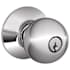 Schlage Orbit Storeroom Door Knob Set Bright Chrome