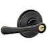 Schlage Avila Single Cylinder Keyed Entry Storeroom Door Lever Set Aged Bronze