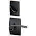 Schlage Merano Left Handed One-Sided Dummy Interior Pack with Century Trim - Exterior Handleset Sold Separately Aged Bronze