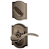 Schlage St. Annes Left Handed One-Sided Dummy Interior Pack with Camelot Trim - Exterior Handleset Sold Separately Antique Pewter