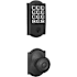 Schlage Arrive Keyless Entry Deadbolt and Georgian Knob Combo Pack with Decorative Camelot Trim Matte Black