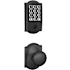 Schlage Arrive Keyless Entry Deadbolt and Plymouth Knob Combo Pack with Decorative Camelot Trim Matte Black
