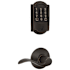 Schlage Encode WiFi Enabled Electronic Keypad Deadbolt with Camelot Trim and Accent Lever Set Aged Bronze