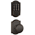 Schlage Encode WiFi Enabled Electronic Keypad Deadbolt and Andover Knob Set with Camelot Trim Aged Bronze