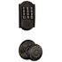 Schlage Encode WiFi Enabled Electronic Keypad Deadbolt with Camelot Trim and Georgian Knob Set Aged Bronze