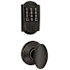 Schlage Encode WiFi Enabled Electronic Keypad Deadbolt with Camelot Trim and Siena Knob Set Aged Bronze