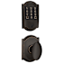 Schlage Encode WiFi Enabled Electronic Keypad Deadbolt and Siena Knob Set with Camelot Trim Aged Bronze