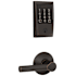 Schlage Encode WiFi Enabled Electronic Keypad Deadbolt with Century Trim and Broadway Lever Set Aged Bronze