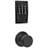 Schlage Encode WiFi Enabled Electronic Keypad Deadbolt with Century Trim and Bowery Knob Set Matte Black