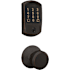 Schlage Encode Greenwich Electronic Keyless Entry Deadbolt Combo Pack with Bowery Interior Knob and Decorative Plymouth Trim Aged Bronze