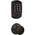 Schlage Encode Greenwich Electronic Keyless Entry Deadbolt Combo Pack with Georgian Interior Knob and Decorative Georgian Trim Aged Bronze