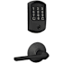 Schlage Encode Greenwich Electronic Keyless Entry Deadbolt Combo Pack with Latitude Interior Lever and Decorative Plymouth Trim Matte Black