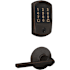 Schlage Encode Greenwich Electronic Keyless Entry Deadbolt Combo Pack with Latitude Interior Lever and Decorative Plymouth Trim Aged Bronze