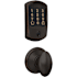 Schlage Encode Greenwich Electronic Keyless Entry Deadbolt Combo Pack with Siena Interior Knob and Decorative Georgian Trim Aged Bronze