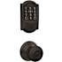 Schlage Encode Plus Camelot Electronic Keyless Entry Deadbolt Combo Pack with Georgian Interior Knob and Decorative Georgian Trim Aged Bronze