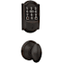 Schlage Encode Plus Camelot Electronic Keyless Entry Deadbolt Combo Pack with Siena Interior Knob and Decorative Georgian Trim Aged Bronze