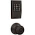Schlage Encode Plus Century Electronic Keyless Entry Deadbolt Combo Pack with Georgian Interior Knob and Decorative Georgian Trim Aged Bronze