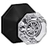 Schlage Custom Alexandria Non-Turning Two-Sided Dummy Door Knob Set with Rosewood Trim Matte Black