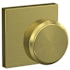 Schlage Custom Bowery Non-Turning Two-Sided Dummy Door Knob Set with Collins Trim Satin Brass
