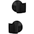 Schlage Custom Ganton Non-Turning Two Sided Dummy Knob Set with Kinsler Trim Matte Black