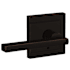 Schlage Custom Latitude Non-Turning Two-Sided Dummy Door Lever Set with Upland Trim Aged Bronze