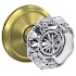 Schlage Custom Alexandria Passage & Privacy Door Knob Set with Alden Trim Satin Brass