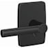 Schlage Custom Broadway Passage or Privacy Door Lever Set with Greene Trim Matte Black