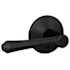 Schlage Custom Dempsey Passage & Privacy Door Lever Set with Kinsler Trim Matte Black