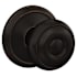 Schlage Custom Georgian Passage & Privacy Door Knob Set with Alden Trim Aged Bronze