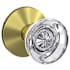 Schlage Custom Hobson Passage & Privacy Door Knob Set with Kinsler Trim Satin Brass