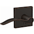 Schlage Custom Pennant Passage or Privacy Door Lever Set with Collins Trim Aged Bronze
