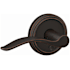 Schlage Custom Pennant Passage or Privacy Door Lever Set with Indy Trim Aged Bronze