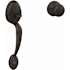 Schlage Custom Kinsler Lower Handleset for Schlage Deadbolts with Interior Plymouth Lever and Plymouth Rose Aged Bronze