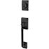 Schlage Custom Century Keyed Entry Single Cylinder Sectional Handleset - Exterior Only Matte Black