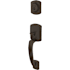Schlage Custom Greenwich Single Cylinder Keyed Entry Sectional Handleset - Exterior Only Aged Bronze