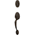 Schlage Custom Plymouth Keyed Entry Single Cylinder Sectional Handleset - Exterior Only Aged Bronze
