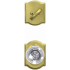 Schlage-FC59-HOB-CAM-Satin Brass Head On View