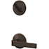 Schlage Custom Northbrook Single Cylinder Sectional Interior Pack with Kinsler Rose - Exterior Handleset Sold Separately Aged Bronze