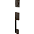 Schlage Custom Century Exterior One-Sided Dummy Handleset - Interior Side Sold Separately Aged Bronze
