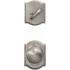 Schlage-FC94-AND-CAM-Satin Nickel Head On View