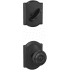 Schlage-FC94-GEO-CAM-Matte Black Angled Left View