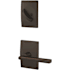 Schlage Custom Latitude One-Sided Dummy Interior Pack with Century Trim - Exterior Handleset Sold Separately Aged Bronze