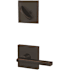 Schlage Custom Latitude One-Sided Dummy Interior Pack with Collins Trim - Exterior Handleset Sold Separately Aged Bronze