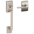 Schlage Century Lower Handle Set for Schlage Deadbolts with Latitude Interior Lever and Century Decorative Rose Satin Nickel